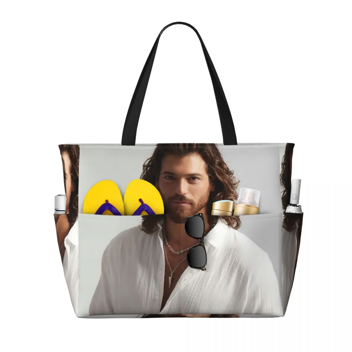 Yoga Fitness Gym Photos - Borsa tote da spiaggia con foto