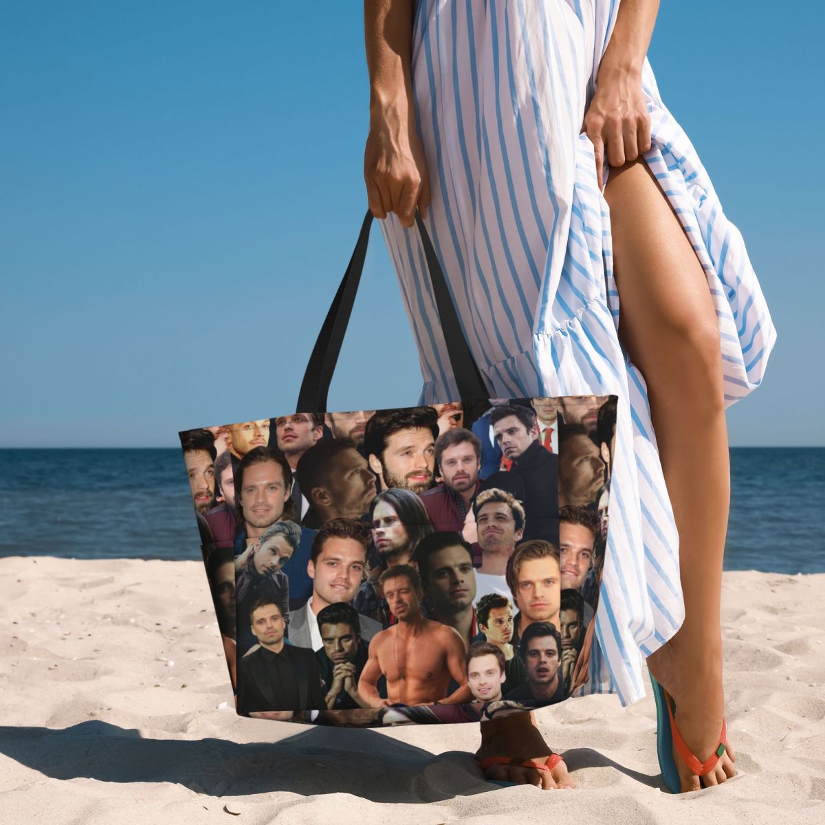 Yoga Fitness Gym Photos - Sebastian Stan Photo Collage Borsa da