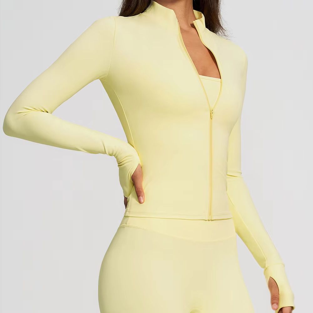 Fitness Yoga Only For Women - Maglia sportiva da donna con zip,