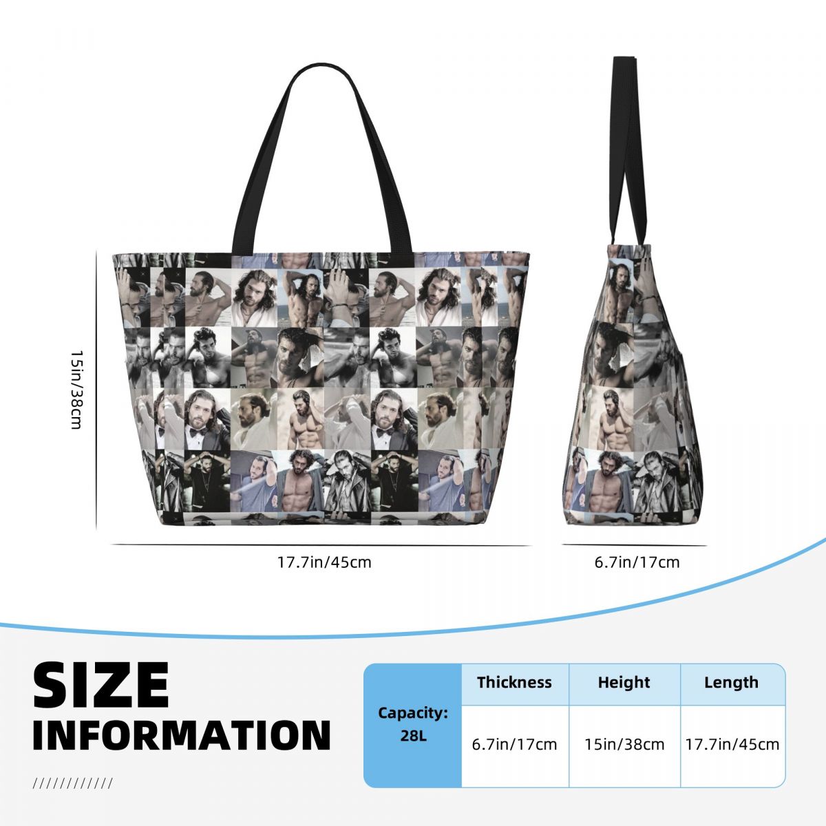 Borsa tote da spiaggia con fot - Yoga Fitness Gym Photos recensione e prezzo
