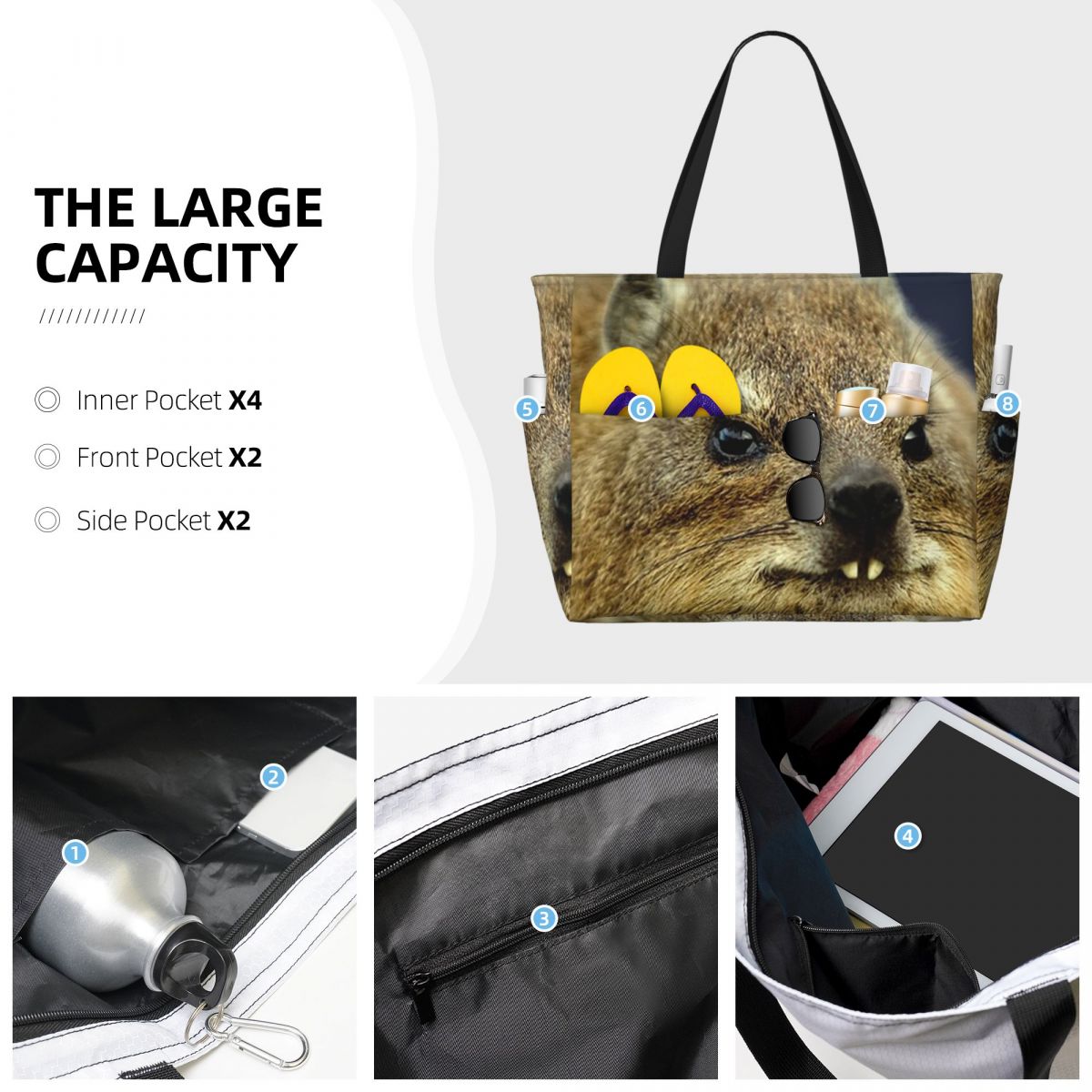 Borsa tote da spiaggia con fot - Yoga Fitness Gym Photos recensione e prezzo