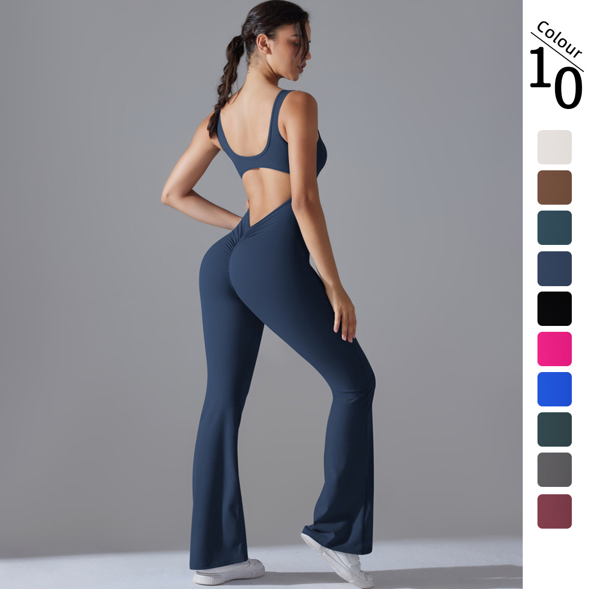 Tuta sexy con scollo a V poste - Yoga Fitness Jumpsuit recensione e prezzo