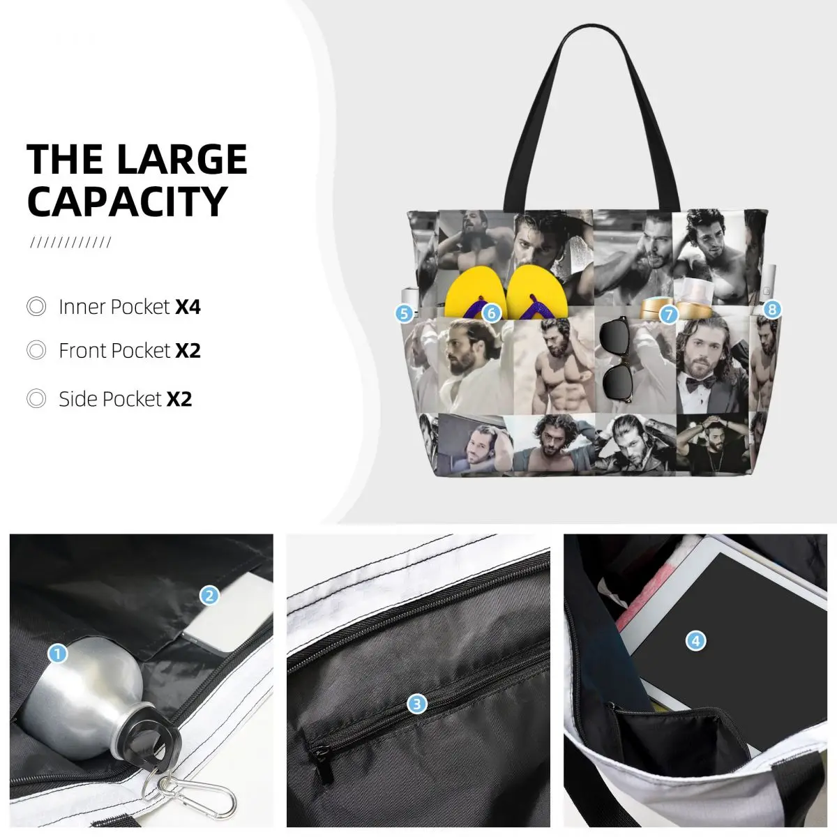 Borsa tote da spiaggia con fot - Yoga Fitness Gym Photos recensione e prezzo
