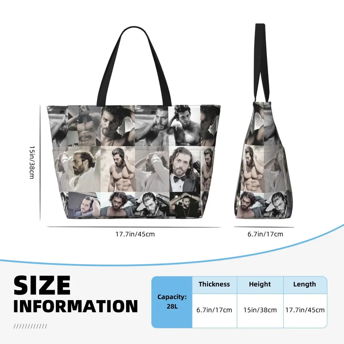 Borsa tote da spiaggia con fot - Yoga Fitness Gym Photos recensione e prezzo