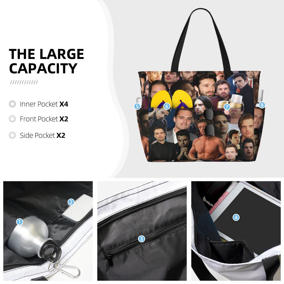 Sebastian Stan Photo Collage B - Yoga Fitness Gym Photos recensione e prezzo