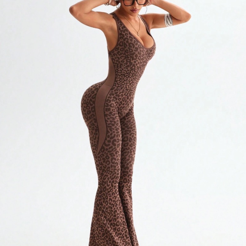 Tuta sportiva da donna leopard - Yoga Fitness Jumpsuit recensione e prezzo