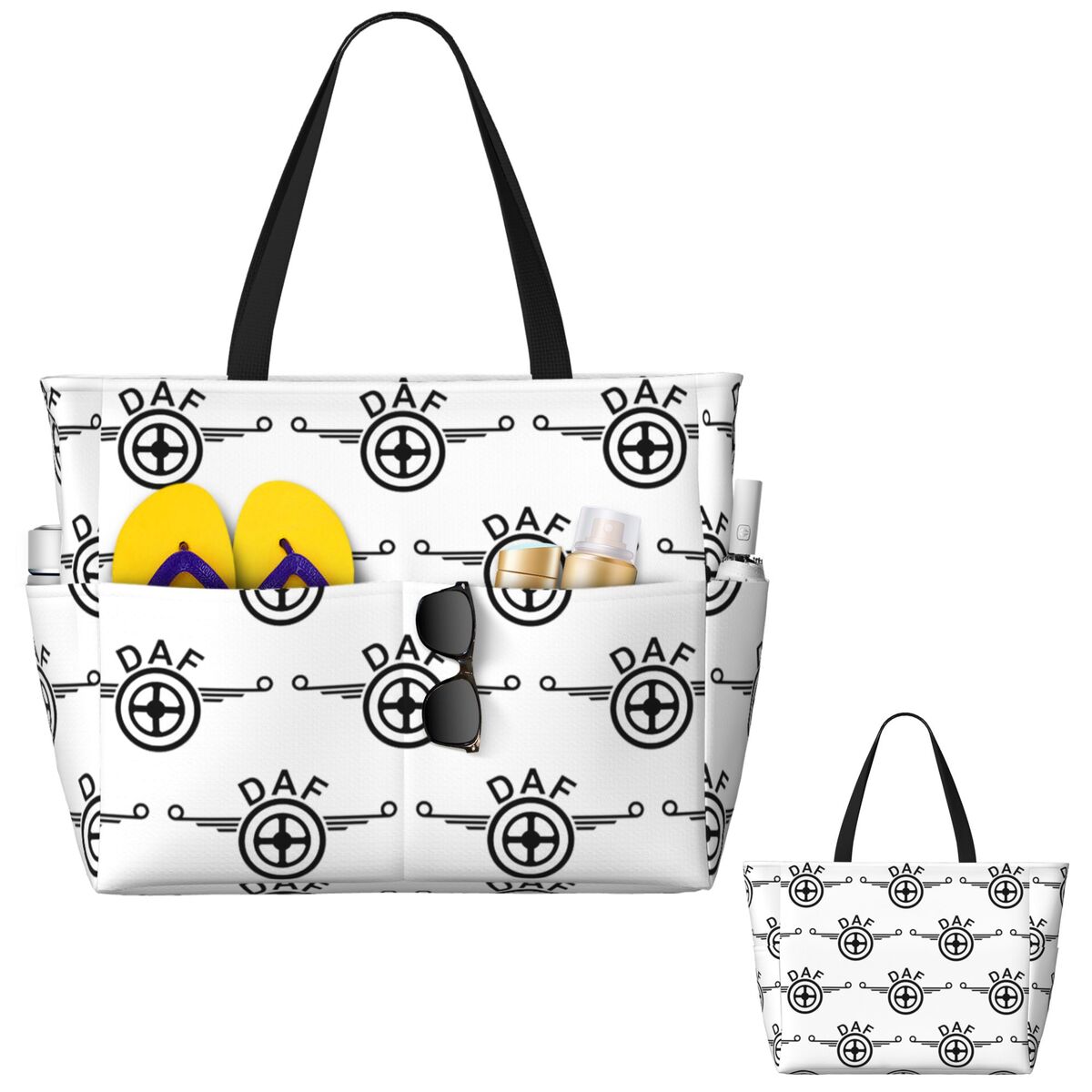 Borsa da spiaggia con logo Daf - Yoga Fitness Logo Design recensione e prezzo