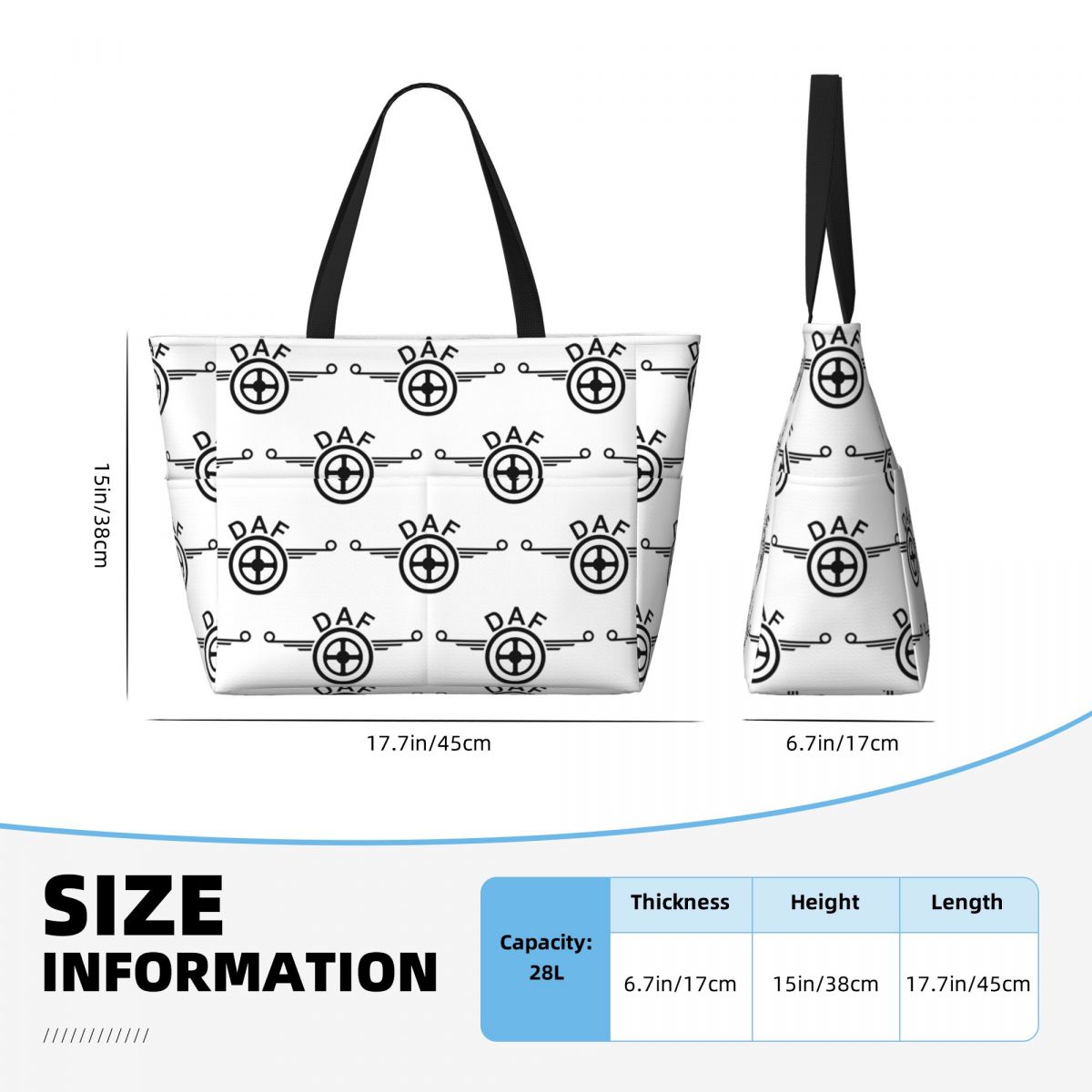 Borsa da spiaggia con logo Daf - Yoga Fitness Logo Design recensione e prezzo